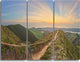"Hiking Trail and Beautiful Lakes" Metal Wall Art, 3 Panels, 36"x28"