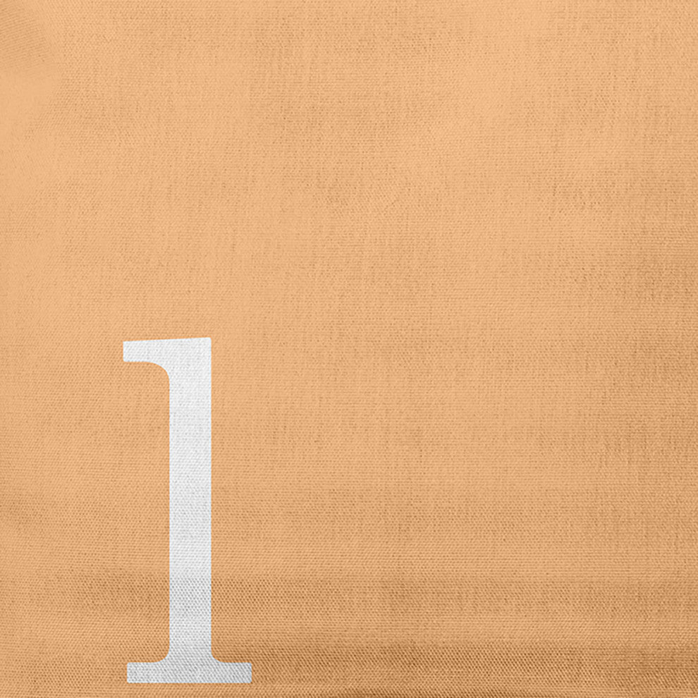 26"x26" Modern Monogram Decorative Throw Pillow, Pale Gold