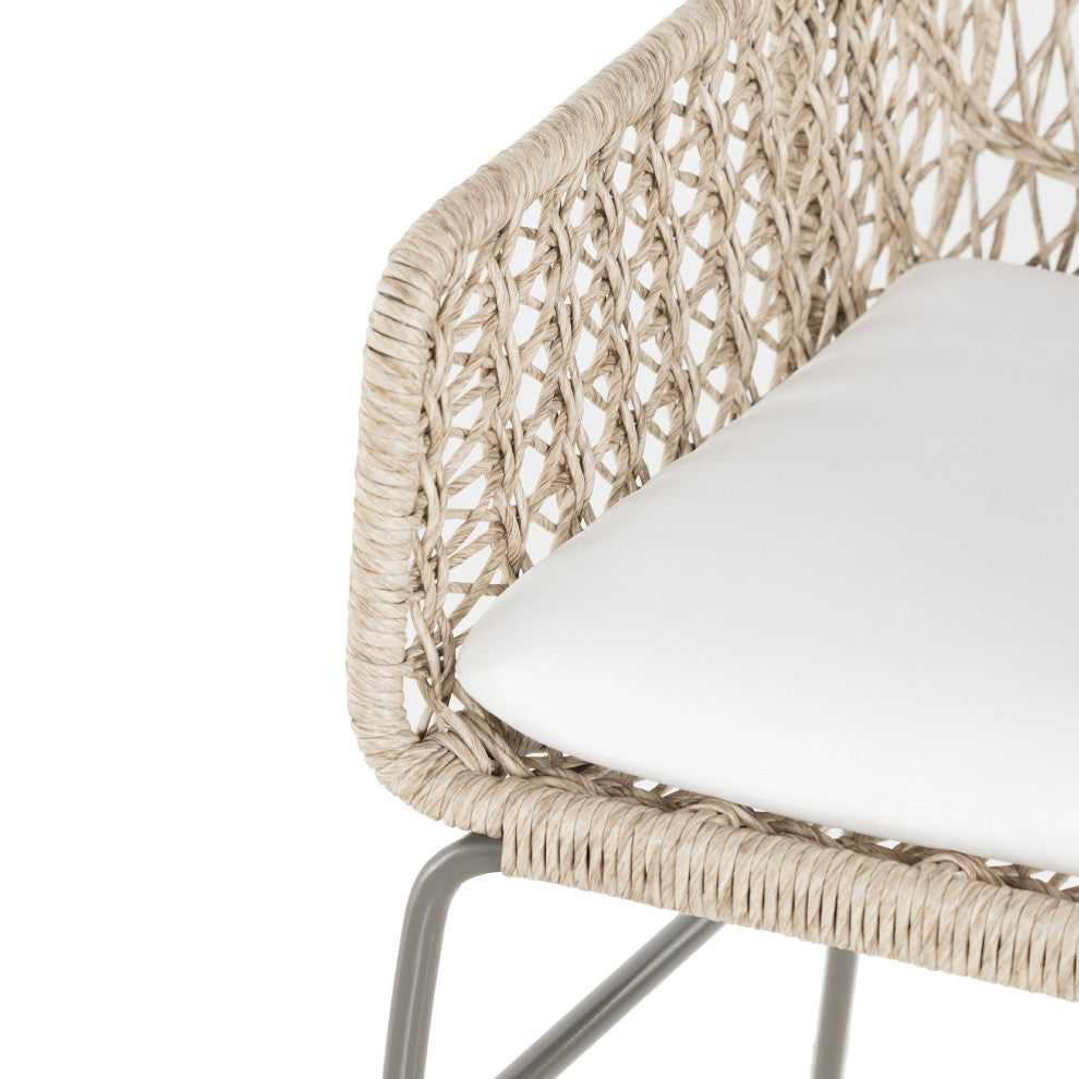 Bandera Dining Chair With Cushion-White
