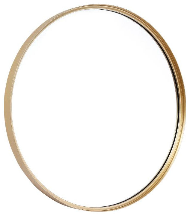Jennifer Metal Framed Wall Mirror, Gold, 30"