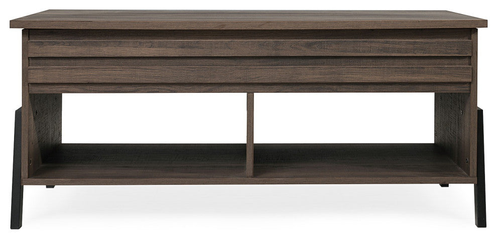 Brown Wooden Coffee Table With Lift Top