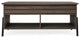 Brown Wooden Coffee Table With Lift Top