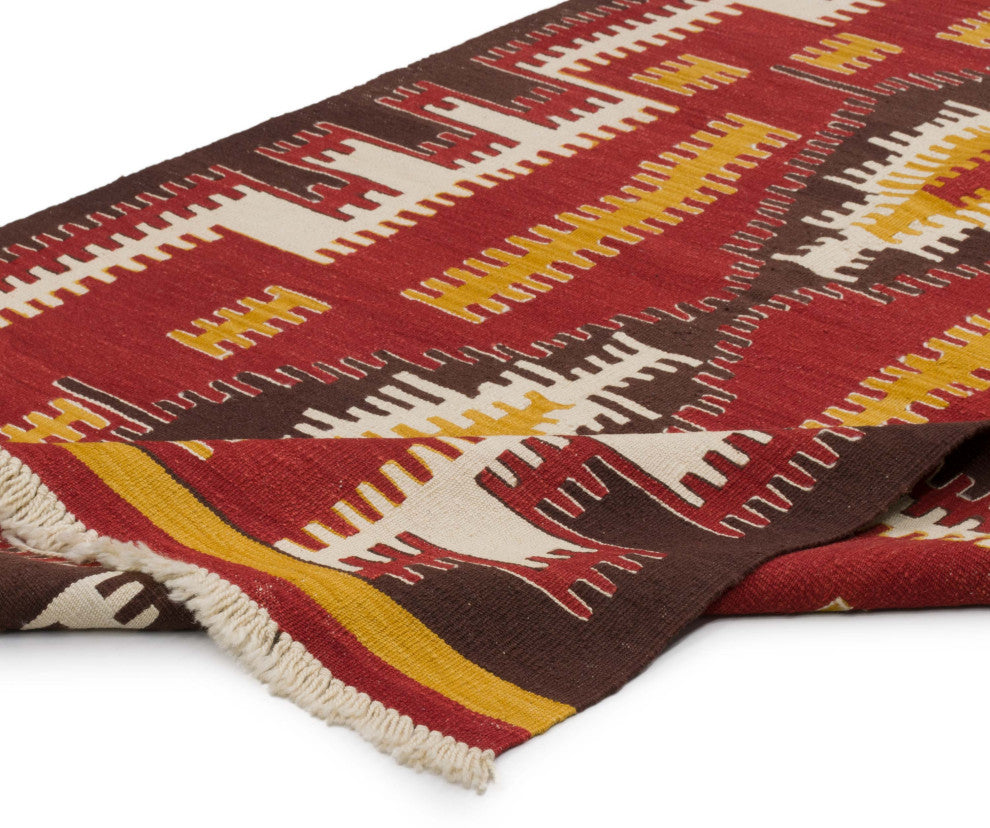 New Handwoven Turkish Kilim Rug 4' x 6', 48 in. x 72 in.