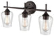 Ashford Collection 3 Light 22" Rubbed Bronze Bathroom Vanity Light