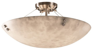 Justice Design Clouds Finials Semi Flush, 24"