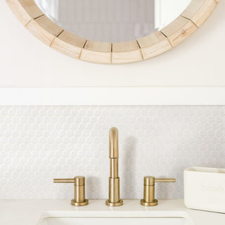 Gotham 1" Hex White Porcelain Floor and Wall Tile