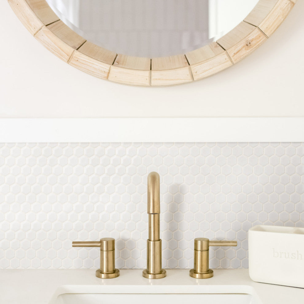 Gotham 1" Hex White Porcelain Floor and Wall Tile