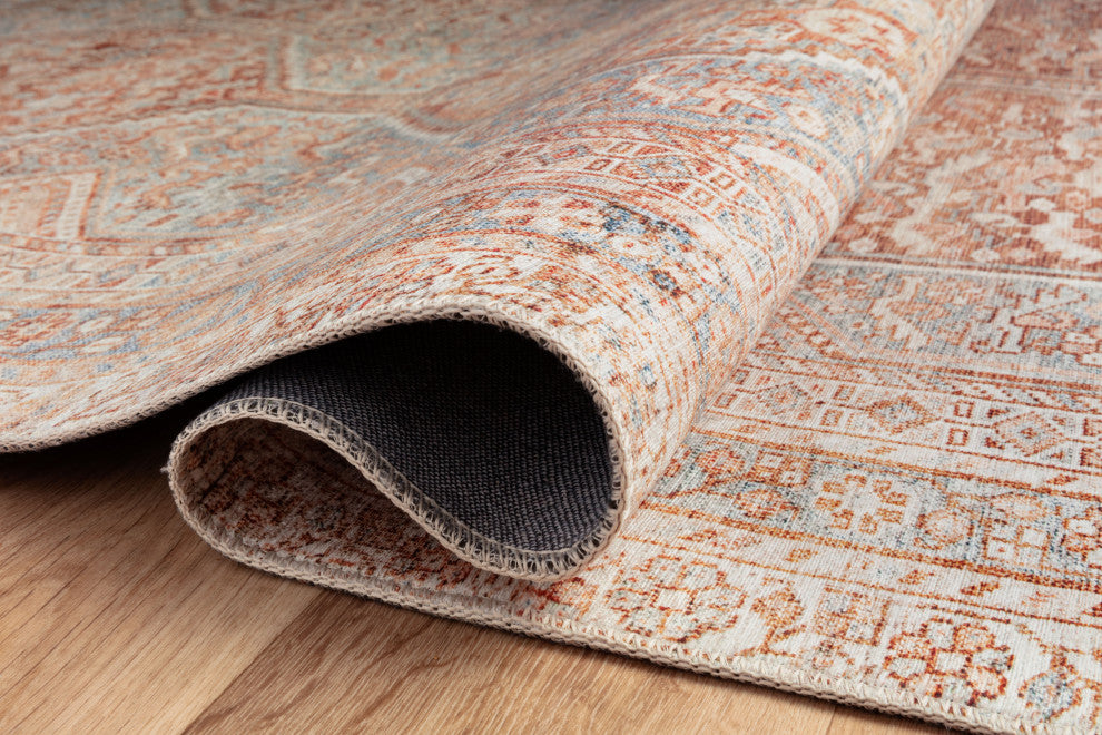 Chris Loves Julia x Loloi Jules Tangerine/Mist 2'-6" x 9'-6" Area Rug