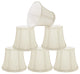 30392-6 Small Bell  Chandelier Clip On Lamp Shade Ivory 4"x6"x5"