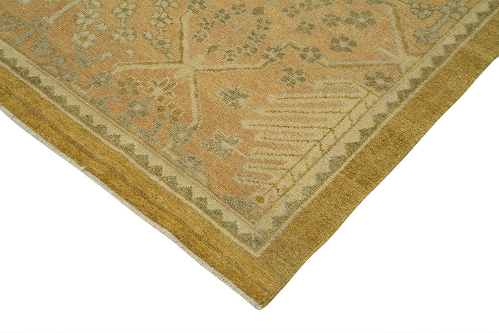 Rug N Carpet - Hand-Knotted Oriental 9' 1" x 12' 8" Wool Oushak Area Rug