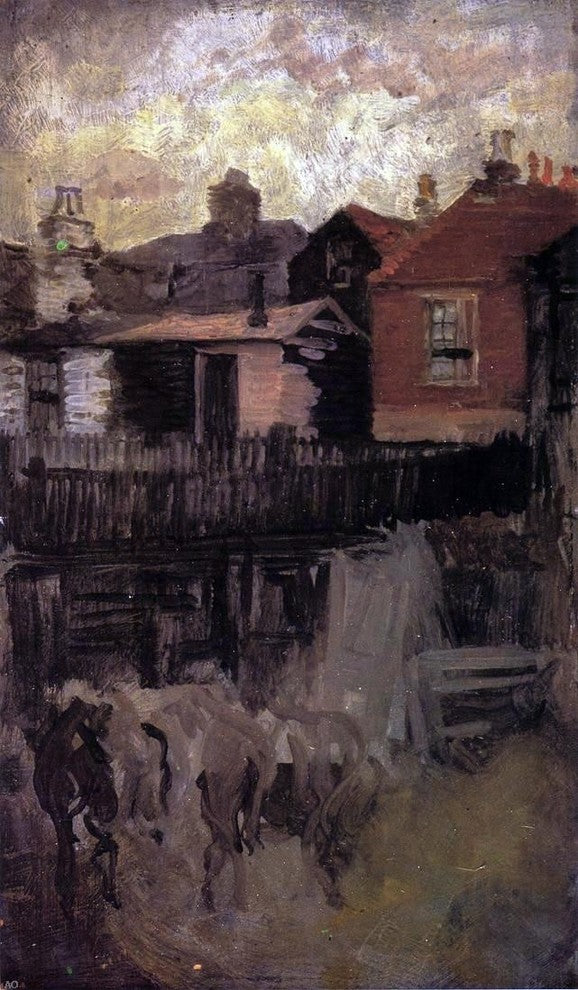 James McNeill Whistler The Little Red House, 18"x27" Wall Decal