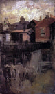 James McNeill Whistler The Little Red House, 18"x27" Wall Decal