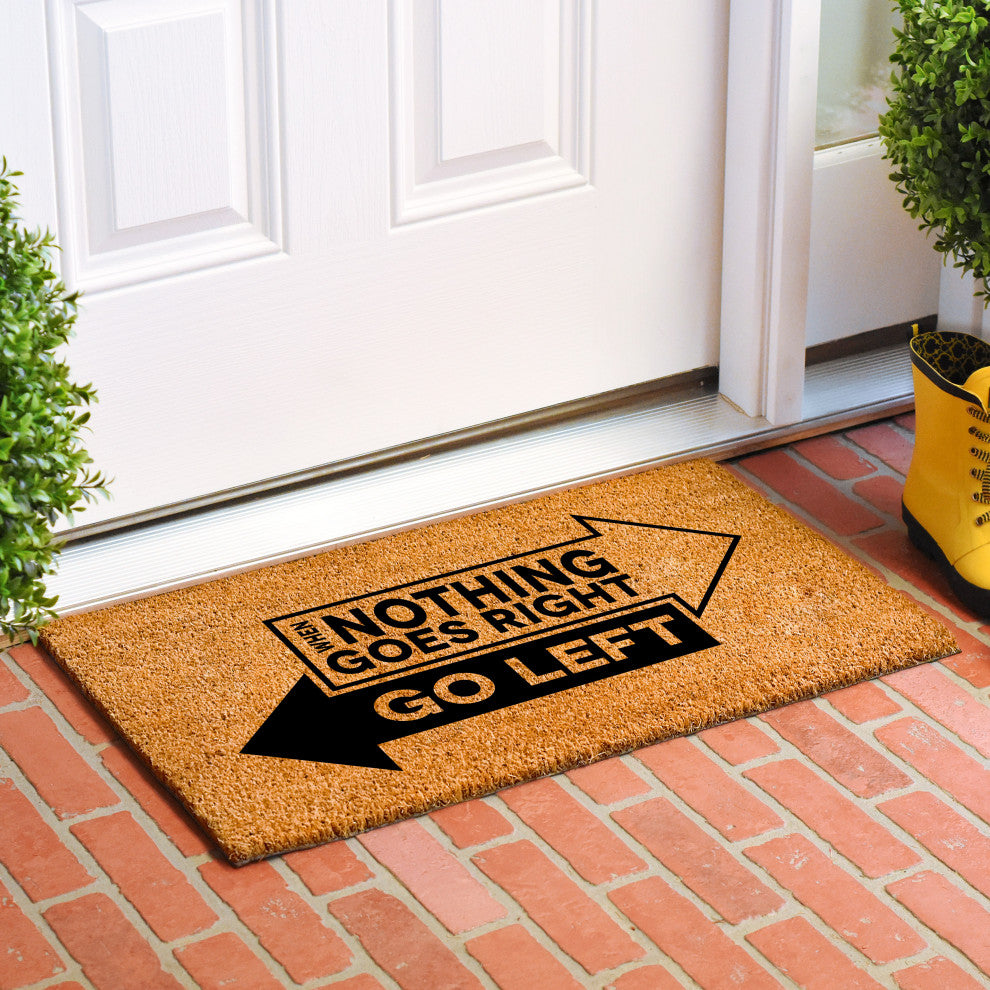 Calloway Mills Go Left Doormat, 24" X 36"