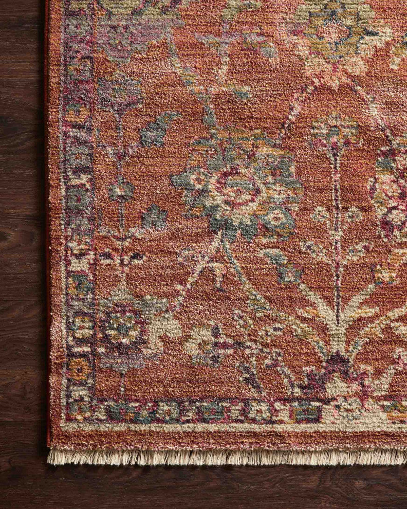 Giada Rug, Terracotta/Multi, 3'2"x3'2" Round