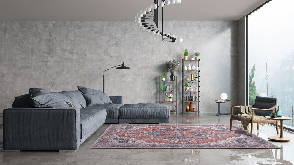Vera Collection Multi 10' x 13' Rectangle Residential Indoor Area Rug