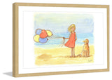 "Windy Beach" Framed Painting Print