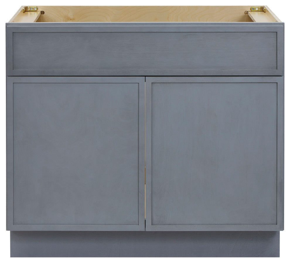 Vanity Art Birch Plywood Single Base Storage Cabinet, Smoky Gray, 36"