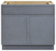 Vanity Art Birch Plywood Single Base Storage Cabinet, Smoky Gray, 36"