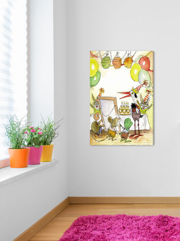 "Birthday Party" Painting Print on Canvas by Curtis