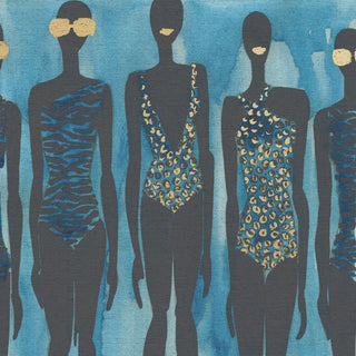 "Bikini Class II" Painting Print on Wrapped Canvas, 40"x40"