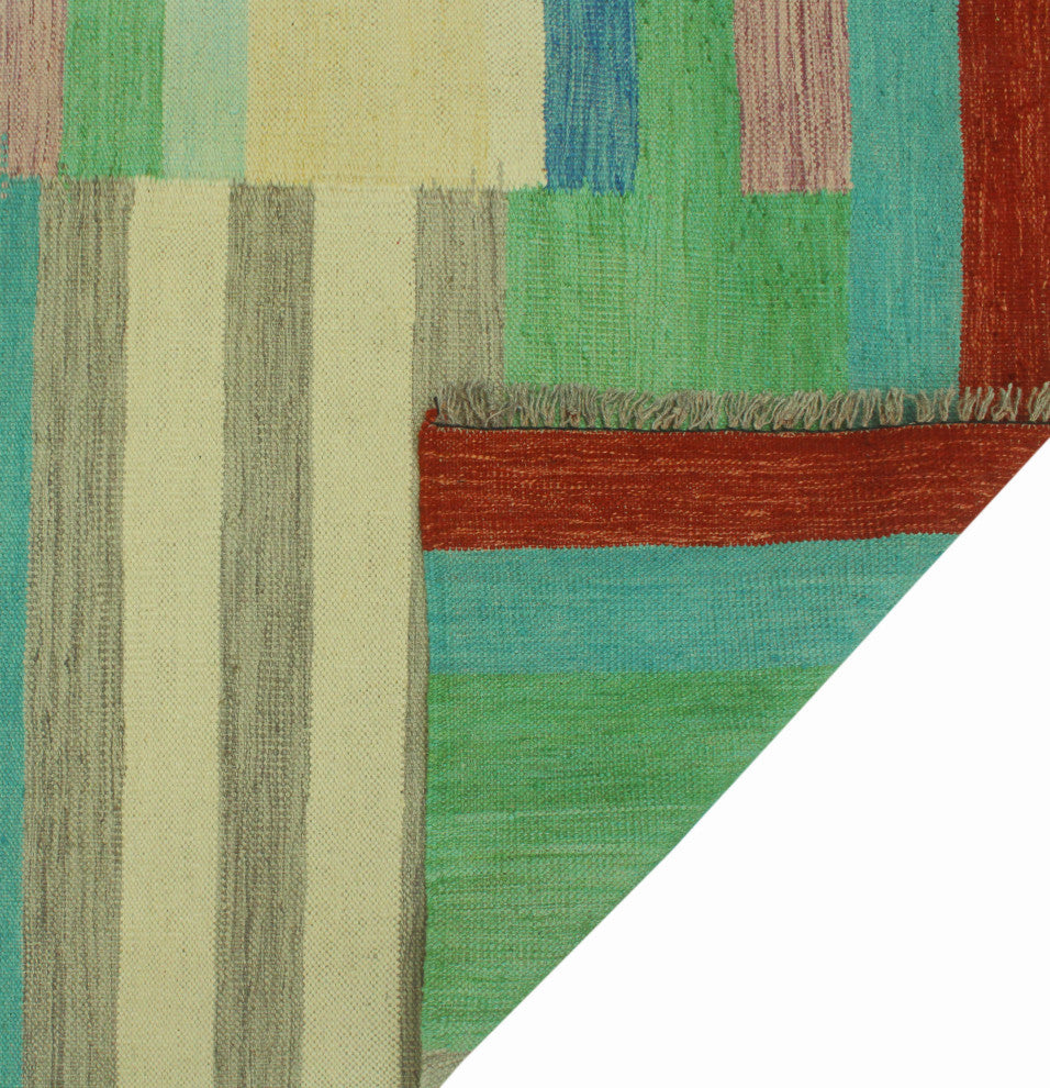 Winchester Kilim Myani Gray/Blue Rug, 6'8x9'9