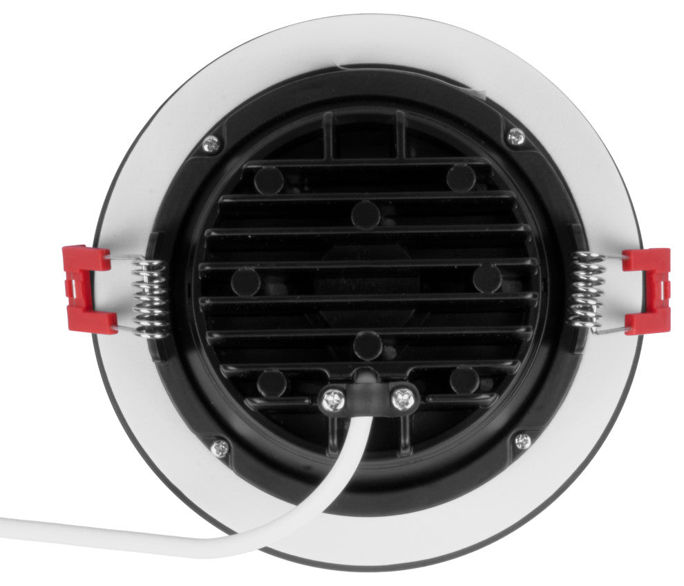 4" LED Gimbal Recessed Downlight, Black, 5000k