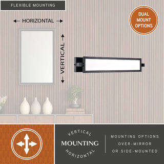 Fremont 27" LED Black Bathroom Vanity Wall Light With Rotating Light