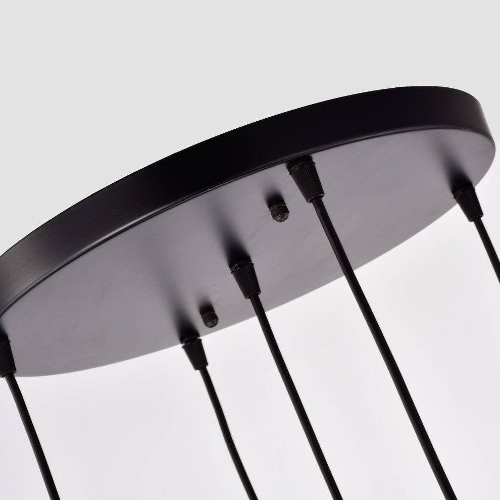 Thalia 5-Light Black Cluster Pendant