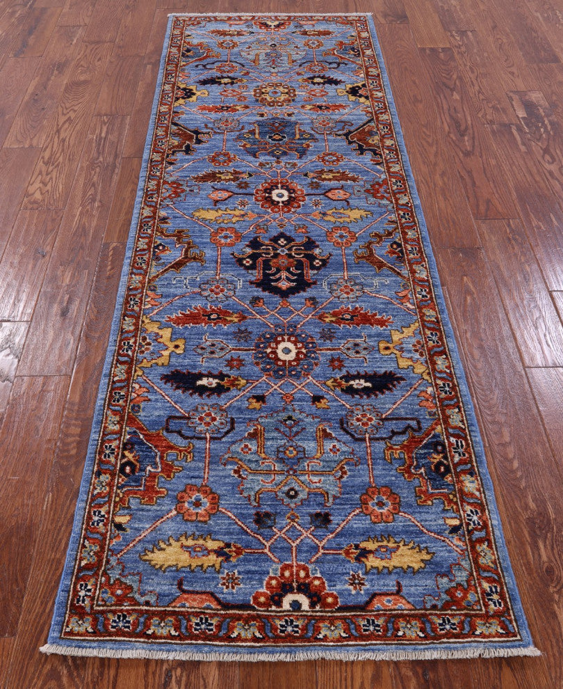 2' 8" X 8' 0" Runner Persian Fine Serapi Handmade Rug - Q12881