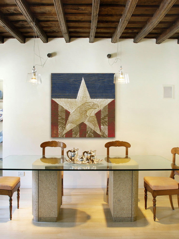 "Stars and Stripes II" Painting Print on Wrapped Canvas