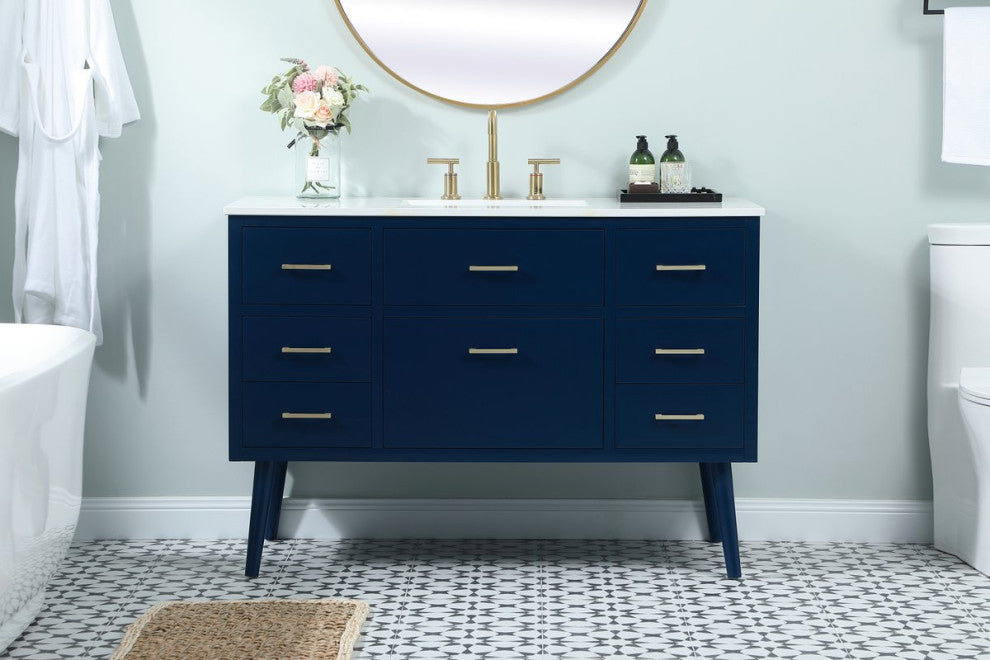 Home Living 48" Bathroom Vanity, Blue