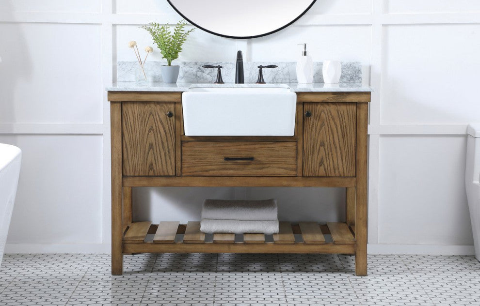 Home Living 22" Farmhouse Driftwood-Light Bathroom Vanity