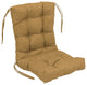18"X38" Spun Polyester Solid Outdoor Tufted Chair Cushion, Wheat