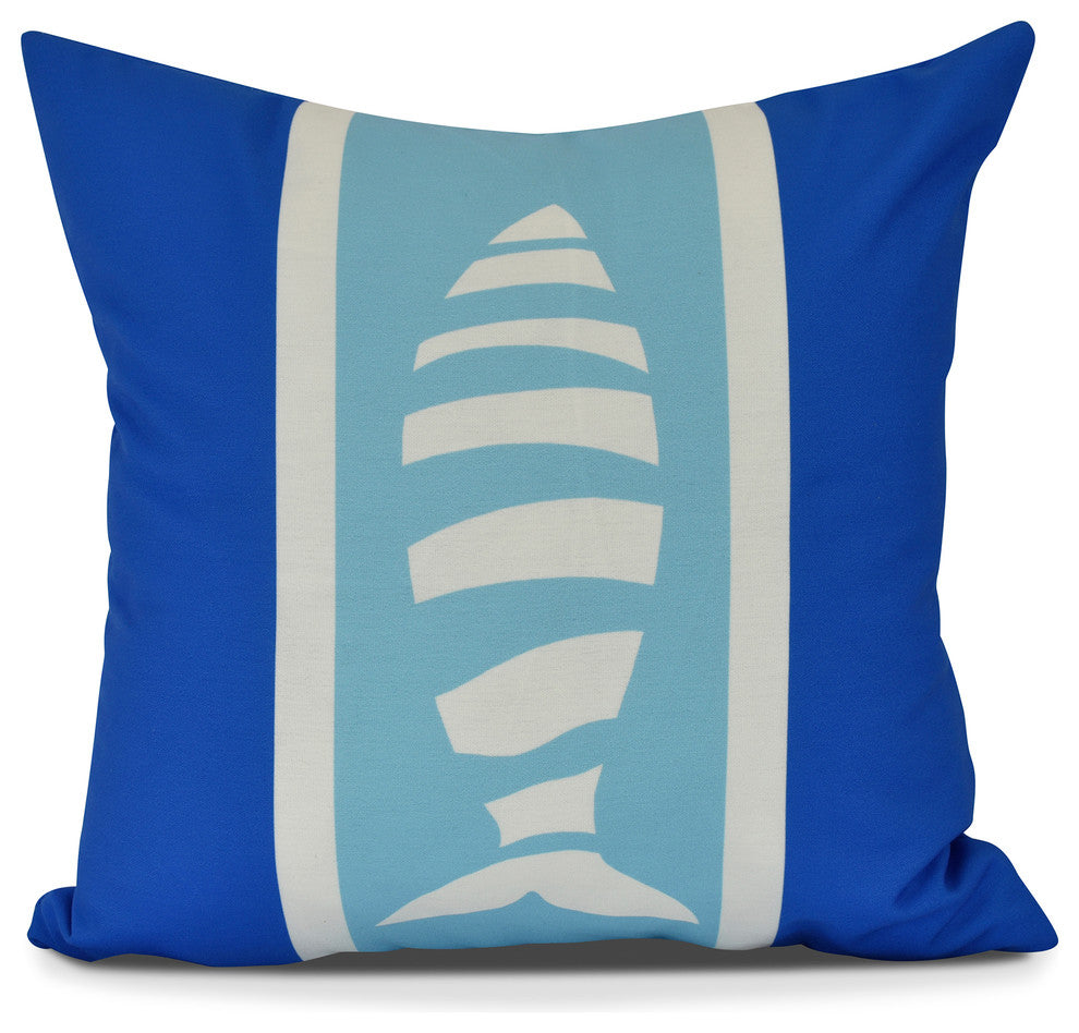 Puzzle Fish, Animal Print Pillow, 18"x18"