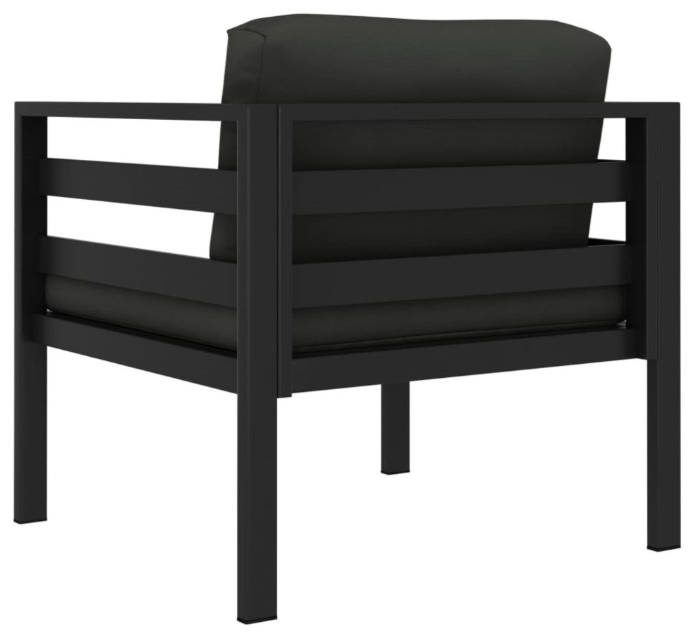 Vidaxl Single Sofa With Cushions Aluminum Anthracite