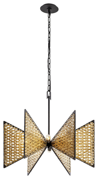 Machina 6-Lt Chandelier - Matte Black/Sulahiya