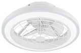 20 in. LED White Low Profile Caged Enclosed Ceiling Fan with Remote Control