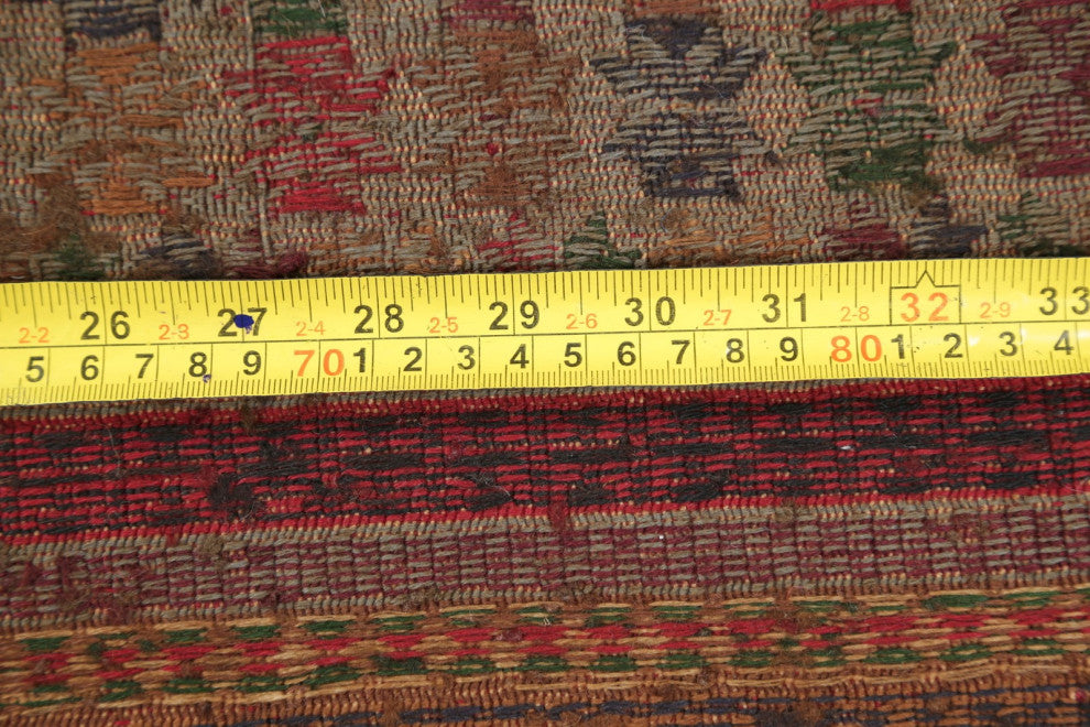 Kilim Oriental Traditional Hand-Woven Persian Area Rug, Green, 5'5"x4'1