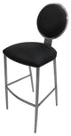 535 Stainless Steel Bar Stool 26" 30" Extra Tall  35", Black, 30"