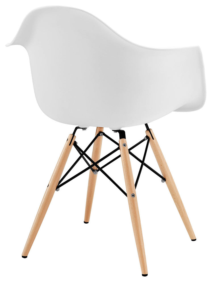 Modern Contemporary Kitchen Dining Armchair White