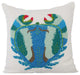 Blue Throw Pillow Covers 16"x16" Decorative Cushion Cover Cotton, Crab Craze