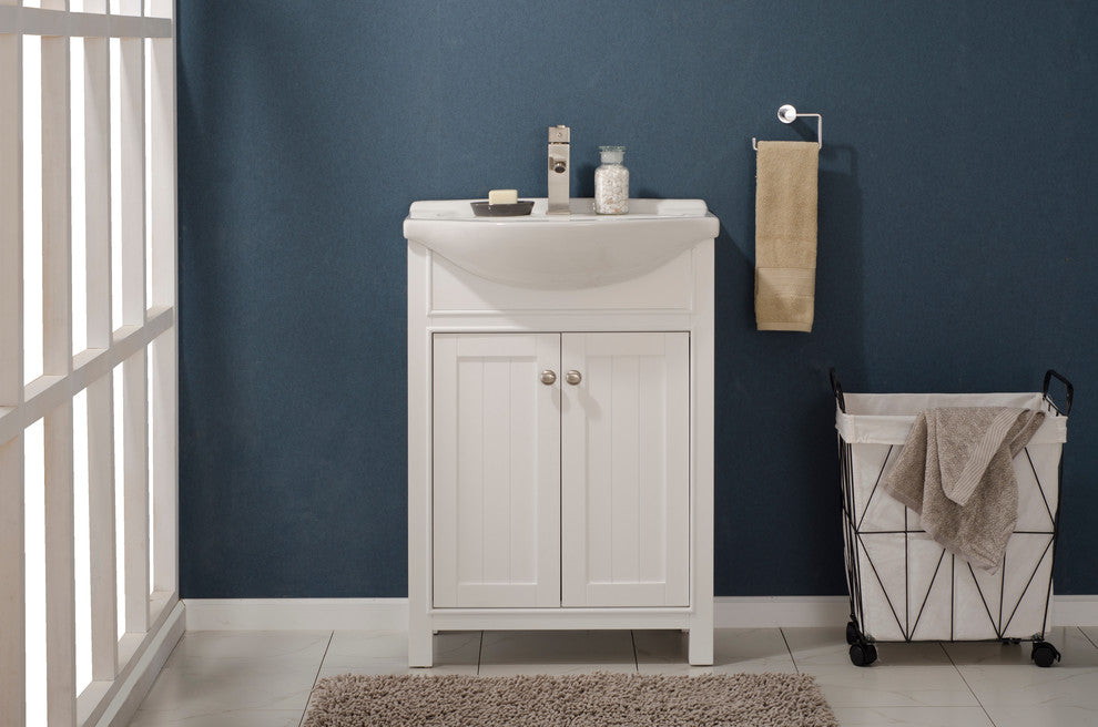 Marian 24" Single Sink Vanity, White