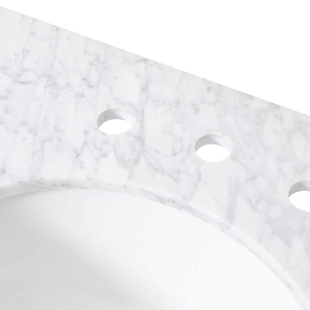 Lorent Contemporary Marble Countertop With Sink, 49 W X 22 D X 0.75 H