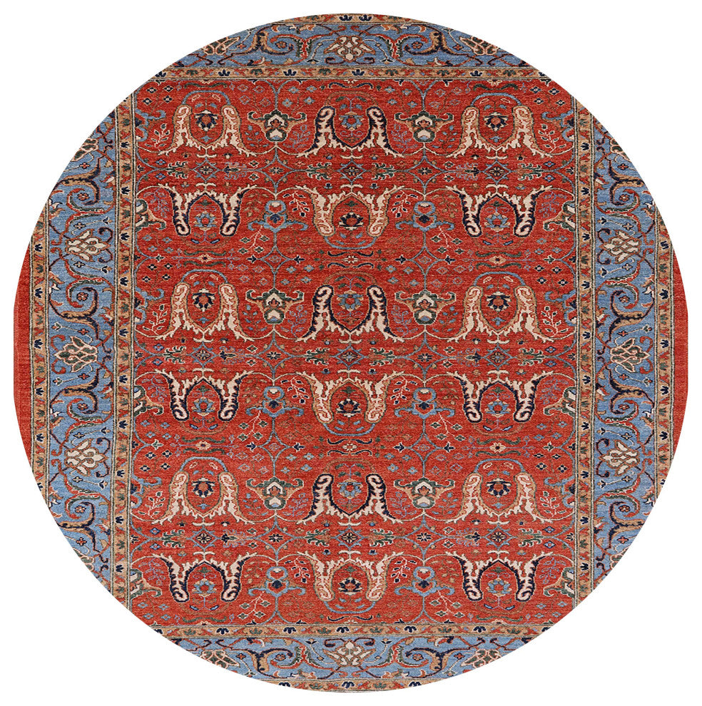 Ahgly Company Indoor Round Mid-Century Modern Area Rugs, 8' Round