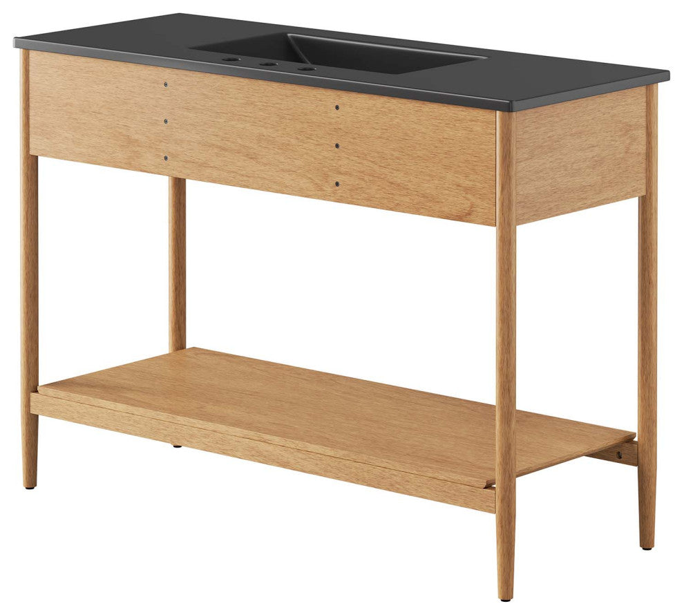 Zaire 48" Single Sink Bathroom Vanity - Natural Black