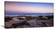 Maroubra Beach at Sunset Panorama, Modern Seashore Canvas Art, 32"x16"