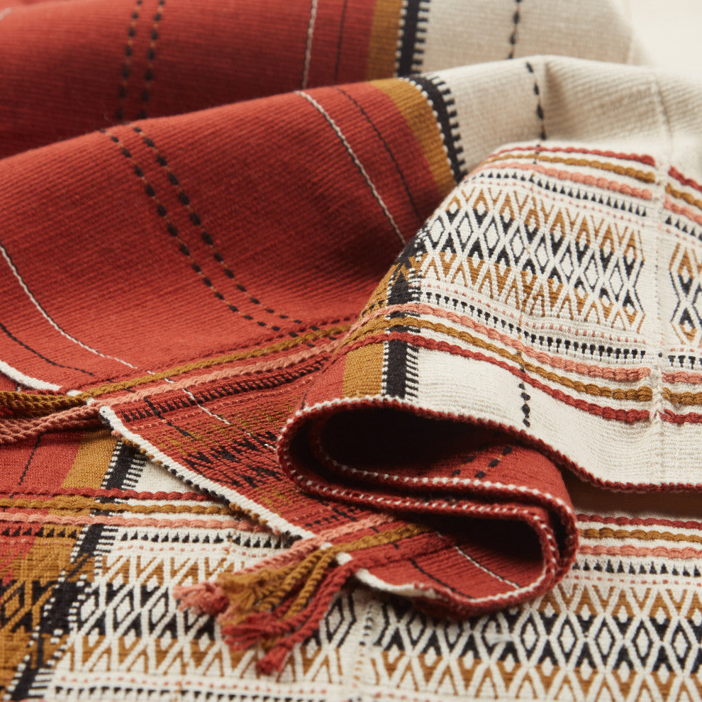 Jaipur Living Angami Tribal Red/Cream Throw 42"X72"