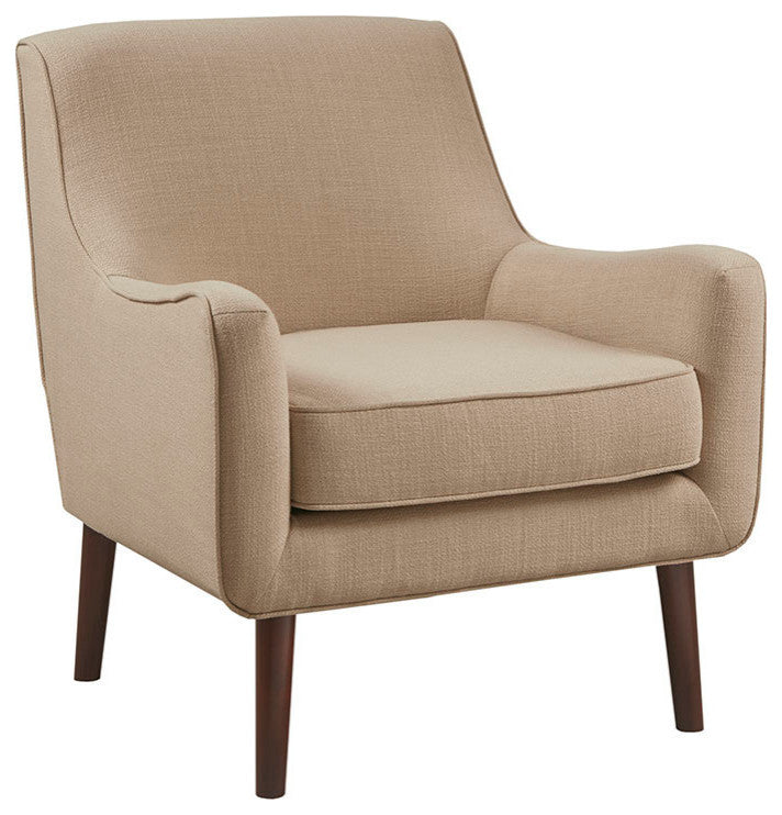 Madison Park Oxford Mid Century Low Armed Accent Chair, Sand Tan