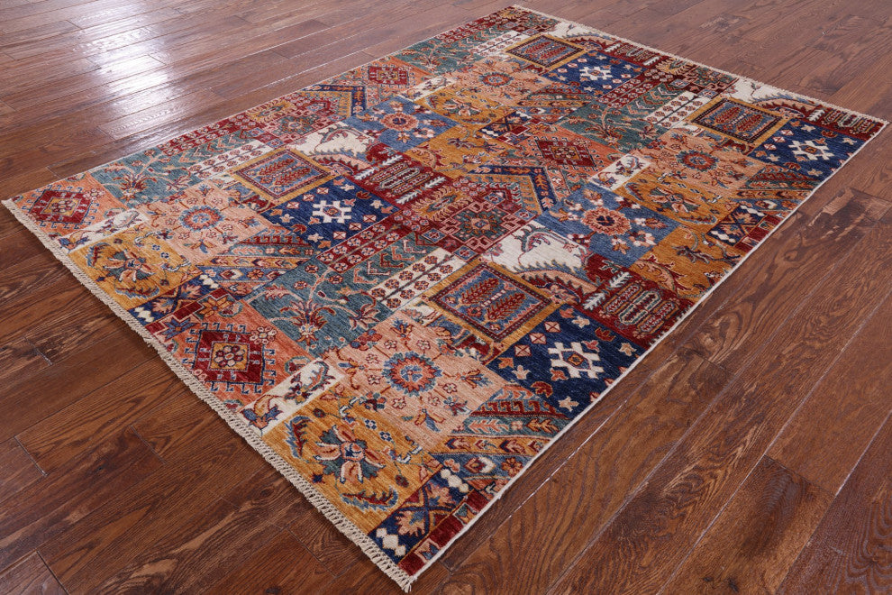 Super Kazak Handmade Wool Rug 4' 11" X 6' 10" Q7563
