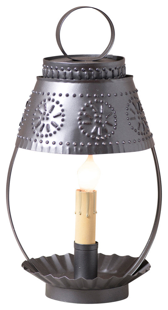 Single Student Light with Shade in Smokey Black